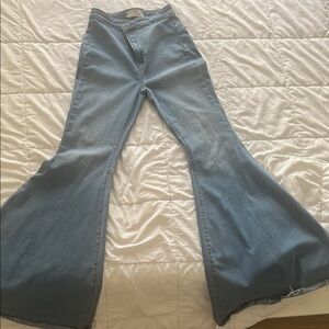 Free People Light Blue Flared Jeans